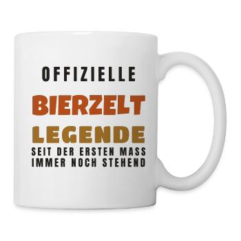 Bierzelt Legende - Volksfest Bier Spruch Geschenk - Tasse - Weiß - Rechts