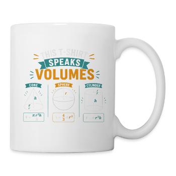 Lustige Mathematik Naturwissenschaften Mathematik sprechen Bände - Tasse - Weiß - Rechts