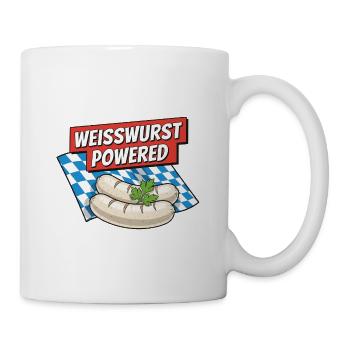 Weisswurst Powered - Tasse - Weiß - Rechts