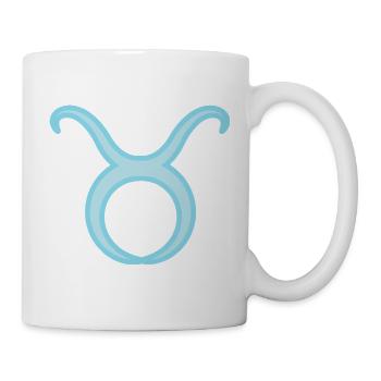 Tierkreiszeichen Stier Pastel Blau - Tasse - Weiß - Rechts