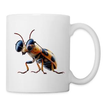 Chatte-coq, Mignon scarabée cerf, Scarabée rhinocéros, Insectes - Mug blanc - blanc - Droite