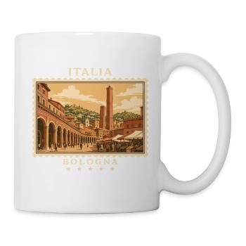 Italien Bologna Vintage Reisemarke - Tasse - Weiß - Rechts