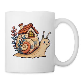 Snail shell illustration - Mug - white - Right