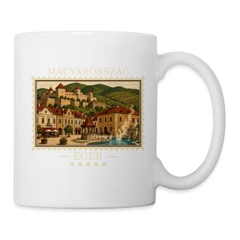 Ungarn Eger Vintage Reisemarke - Tasse - Weiß - Rechts