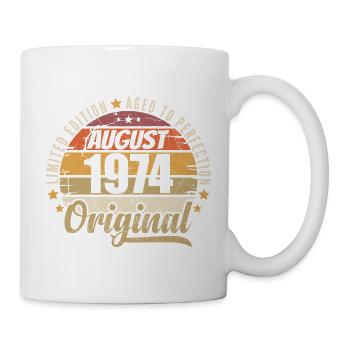 August 1974 Retro Vintage Birthday August 1974 - Mug - white - Right