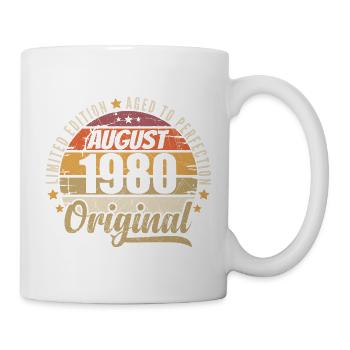August 1980 Retro Vintage Birthday August 1980 - Mug - white - Right
