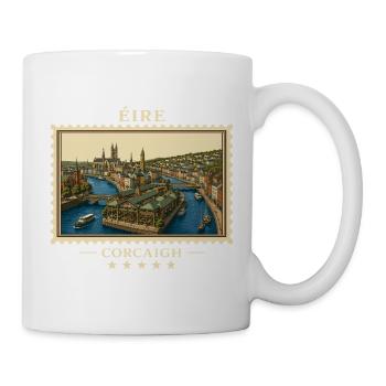Irland Cork Vintage Reisemarke - Tasse - Weiß - Rechts