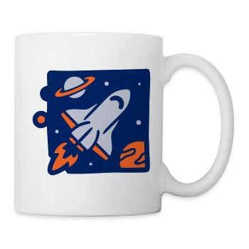 Space Rocket Illustration - Mug - white - Right