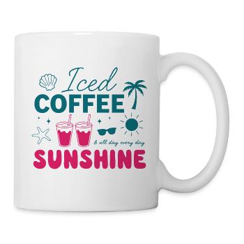 Iced Coffee & Sunshine: Summer Vibes - Mug - white - Right