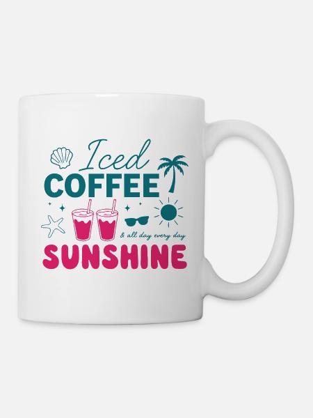 Iced Coffee & Sunshine: Summer Vibes - Mug - white