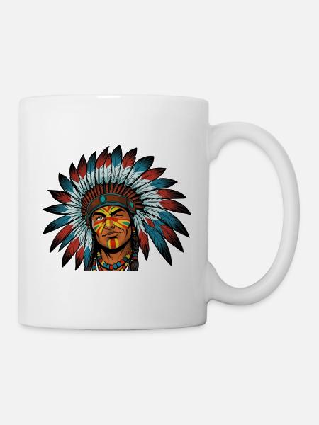Der relaxte Häuptling - Tasse - Weiß