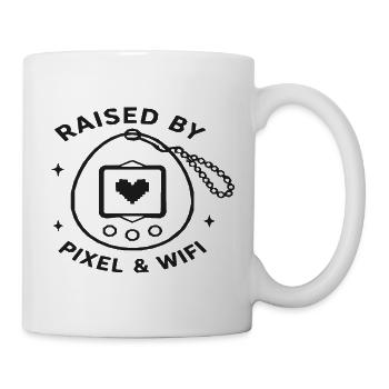 Pixel & Wi-Fi Retro Design - Mug - white - Right