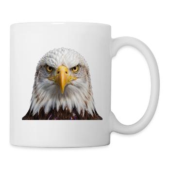 Portrait d’aigle avec une tête audacieuse - Mug blanc - blanc - Droite