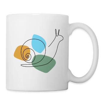 Lineart Snail with Pastel Shapes - Mug - white - Right