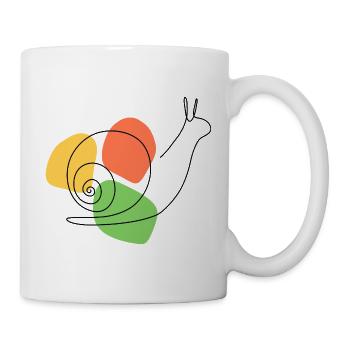 Abstract interpretation of the garden snail - Mug - white - Right