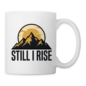 Mountain silhouettes at sunrise - Mug - white - Right