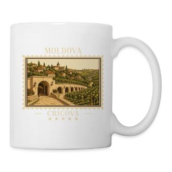Moldau Cricova Vintage Reisemarke - Tasse - Weiß - Rechts