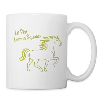 Isi Pisi Lemon Squeezi - Jaune - par Maison Bichon - Mug blanc - blanc - Droite