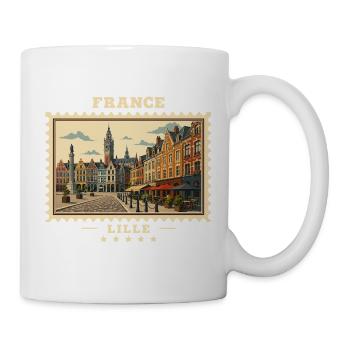 France Lille Vintage Travel Brand - Mug - white - Right