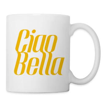 Ciao Bella Italy Saying – Minimal Typo Design - Mug - white - Right