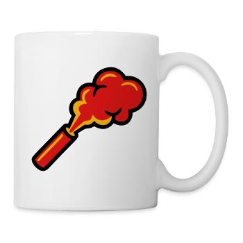 Bengalfeuer Pyro Rauch Icon - Tasse - Weiß - Rechts