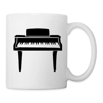 Klavier Geschenk Pianist - Tasse - Weiß - Rechts