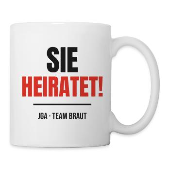 Sie heiratet Junggesellinnenabschied Team Braut - Tasse - Weiß - Rechts
