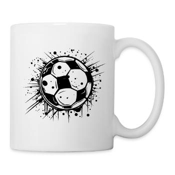Fußball - Tasse - Weiß - Rechts