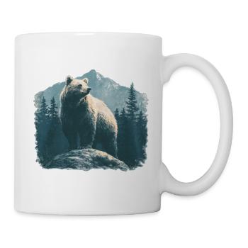 Bär Vintage - Tasse - Weiß - Rechts