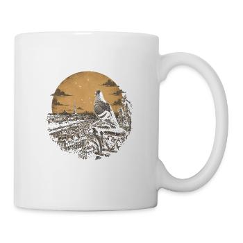 Funny pigeon fancier pigeon sport carrier pigeon heart - Mug - white - Right
