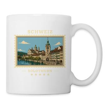 Schweiz Solothurn Vintage Reisemarke - Tasse - Weiß - Rechts