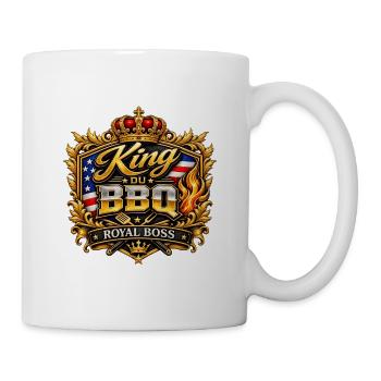 König des BBQ Royale - Tasse - Weiß - Rechts