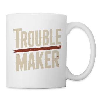 Troublemaker Frechdachs Rabauke Geschwister Kinder - Tasse - Weiß - Rechts