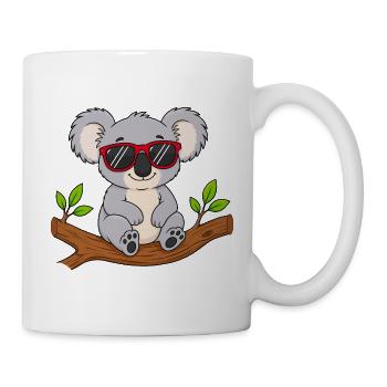 Cooler Koala mit roter Sonnenbrille  - Tasse - Weiß - Rechts