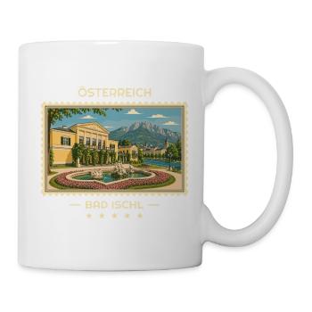 Österreich Bad Ischl Vintage Reisemarke - Tasse - Weiß - Rechts