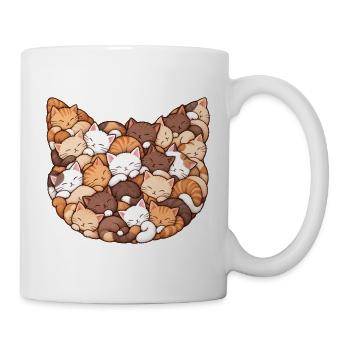 Schlummernde Katzenkolonie - Tasse - Weiß - Rechts