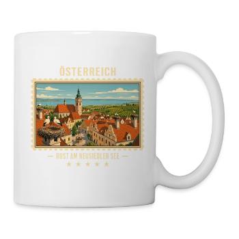 Österreich Rust am Neusiedler See Vintage Reisemar - Tasse - Weiß - Rechts