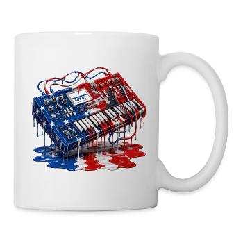 Synth-Pop, New-Wave-Musik USA Synthesizer - Tasse - Weiß - Rechts