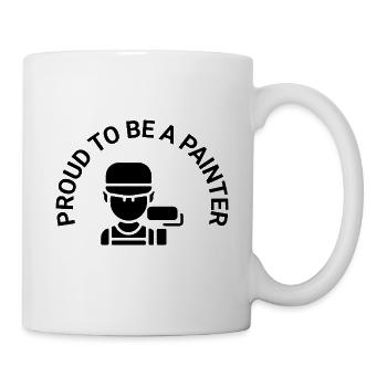 Proud To Be A Painter (black) - Tasse - Weiß - Rechts