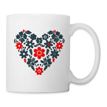 Blumenherz - Tasse - Weiß - Rechts