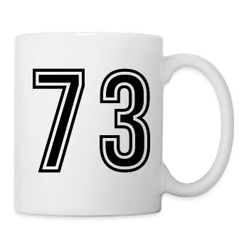 73 Zahl symbol - Tasse - Weiß - Rechts