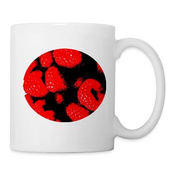 Comic-Stil Himbeeren - Tasse - Weiß - Rechts