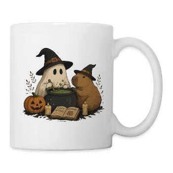 Capybara Geist Hexe Kessel Capy Tränke Buch - Tasse - Weiß - Rechts