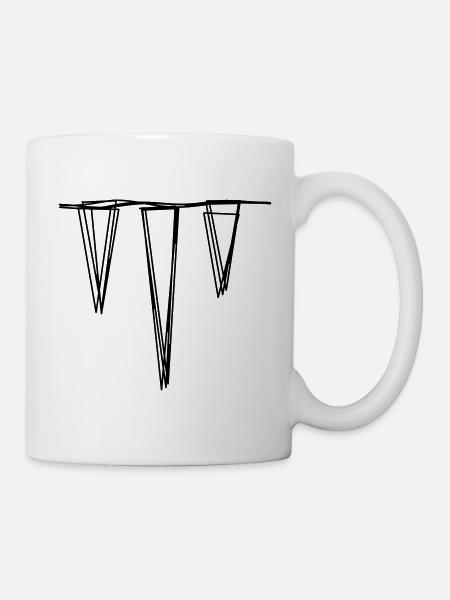 Eiszapfen handgezeichnet - Tasse - Weiß