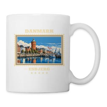 Danmark Esbjerg Vintage Reisemarke - Tasse - Weiß - Rechts