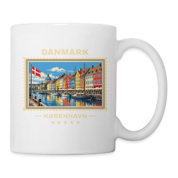 Danmark København Vintage Reisemarke - Tasse - Weiß - Rechts