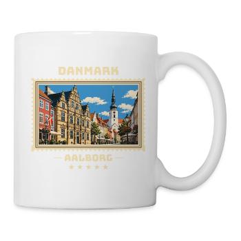 Danmark Aalborg Vintage Reisemarke - Tasse - Weiß - Rechts