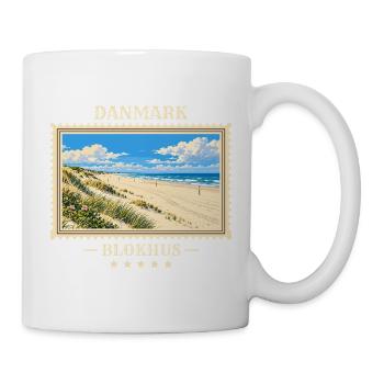 Danmark Blokhus Vintage Reisemarke - Tasse - Weiß - Rechts