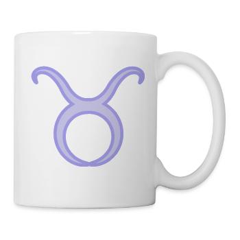 Stier-Tierkreiszeichen Pastel Purple - Tasse - Weiß - Rechts