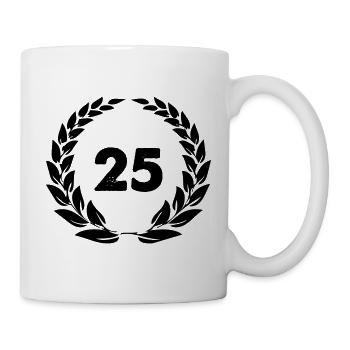 25 Kranz - Tasse - Weiß - Rechts